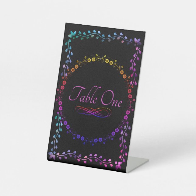 Signe De Table Numéro de la table de lumière néon Signal du piéde (Recto)