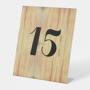 Signe De Table Numéro de table Arrière - plan bois