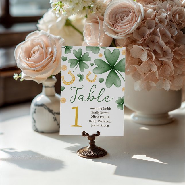 Signe De Table Numéro de table Baby Shower Lucky Charm (Créateur téléchargé)