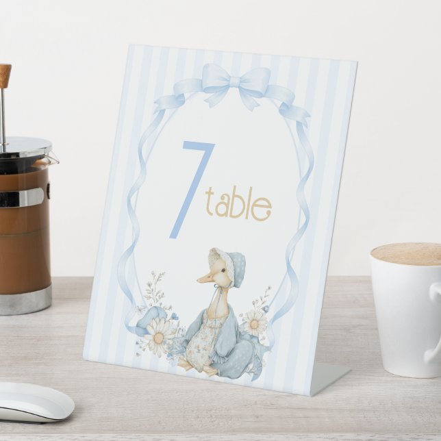 Signe De Table Numéro de table de fête prénatale pour fille Silly (In SItu)