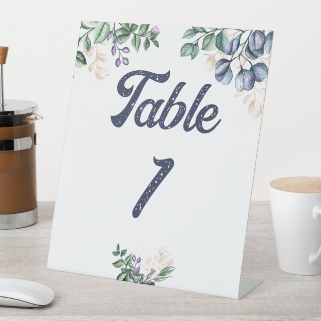 Signe De Table Numéro de table de mariage Harmonie Fleur Sauvage (In SItu)