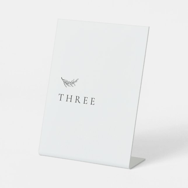 Signe De Table Numéro de table de mariage simple et élégant (Recto)