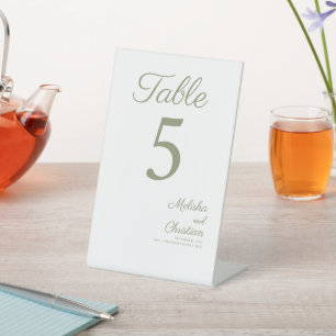 Signe De Table Numéro de tableau de piédestal pour un mariage mod