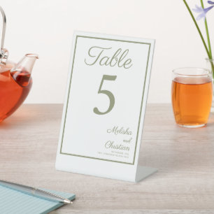 Signe De Table Numéro de tableau de piédestal pour un mariage mod