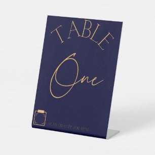 Signe De Table Numéro de tableau des Mariages bleus de la Marine