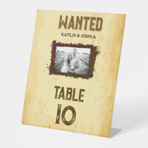 Signe De Table Numéro de tableau Recherché 🤠 Cowboy Mariage