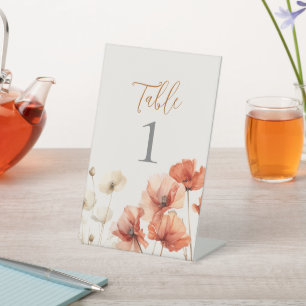 Signe De Table Numéro de tableau Signal piédestal