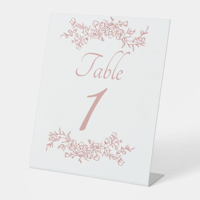 Signe De Table Numéro de tableau Simple Minimaliste (Recto)