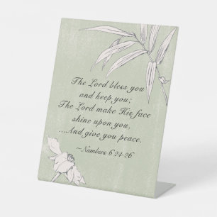 Signe De Table Numéros 6 24-26 Le Seigneur Vous Bénit Simple Flor