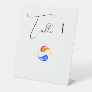 Signe De Table Numéros de tableau - Mariage-Twin Flames-White-