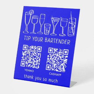 Signe De Table NUMÉROTER POUR PAYER LES CODES QR Cocktails Barman