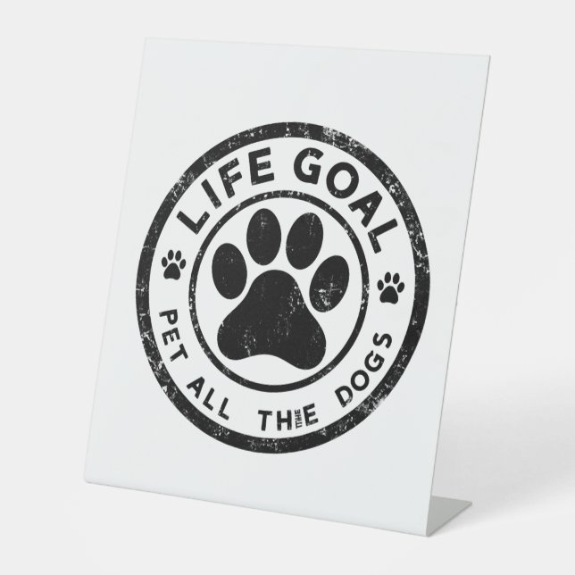 Signe De Table Objectif de vie Pet Tous les chiens (Recto)