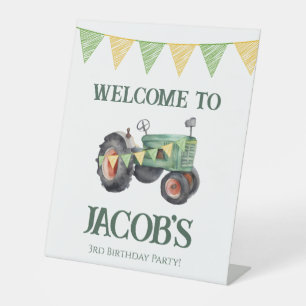 Signe De Table Obtenez votre Tractor Boys Anniversaire