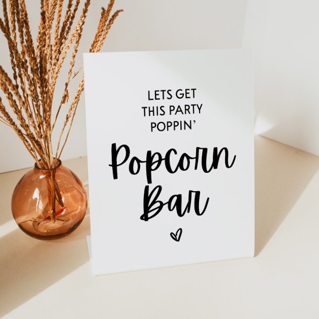 Signe De Table Obtenons ce Parti Poppin Popcorn Bar (Créateur téléchargé)