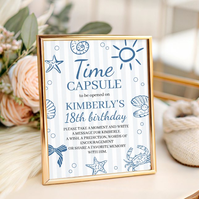 Signe De Table Ocean Animals Time Capsule Table Sign (Créateur téléchargé)