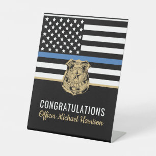 Signe De Table Officier de la Police Academy Félicitations