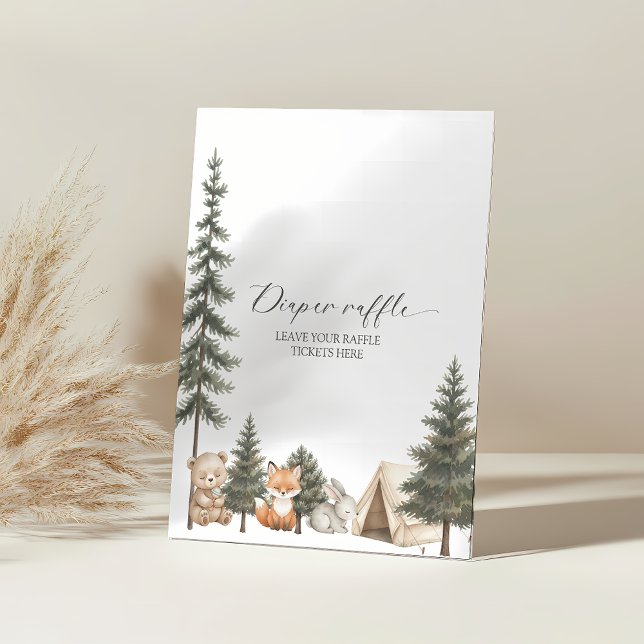 Signe De Table Oh boy let the adventure begin baby shower diaper (oh boy let adventure begin baby shower diaper raffle sign)