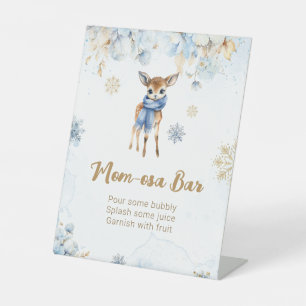 Signe De Table Oh Deer Winter Baby Boy Shower Mom-osa Bar