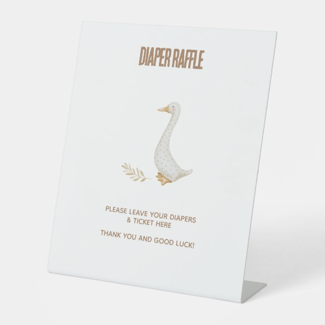 Signe De Table Oie Bébé Déchet Dessin Dessin (Recto)