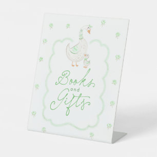 Signe De Table Oie Ridicule Fleurs Vertes Livres et Cadeaux de Ba