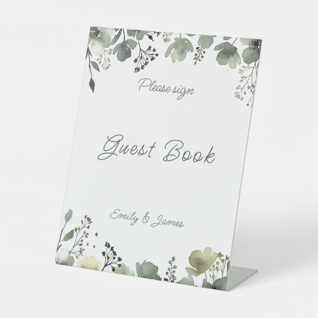 Signe De Table Olive Floral Wedding (Recto)