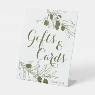 Signe De Table Olive Green Branches Gifts & Cards