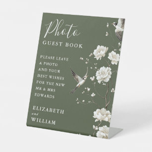 Signe De Table Olive Green Chinoiserie Photo Mariage du livre d'i