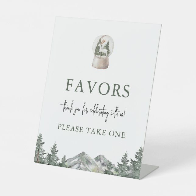 Signe De Table Onederland Mountain Winter Signal favori (Recto)