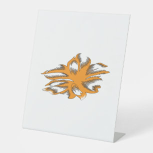 Signe De Table Orange jaunâtre, Jaune orangé
