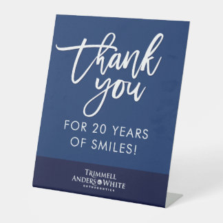 Signe De Table ORDRE PERSONNALISÉ Kelsey 20e anniversaire Merci