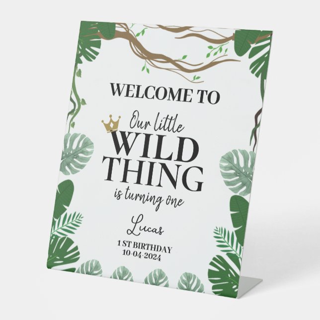 Signe De Table Où les choses sauvages sont 1er anniversaire (Recto)