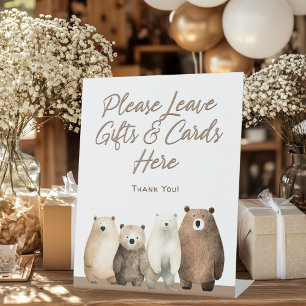 Signe De Table Ours Neutral à peine attendre Ours en peluche Cade