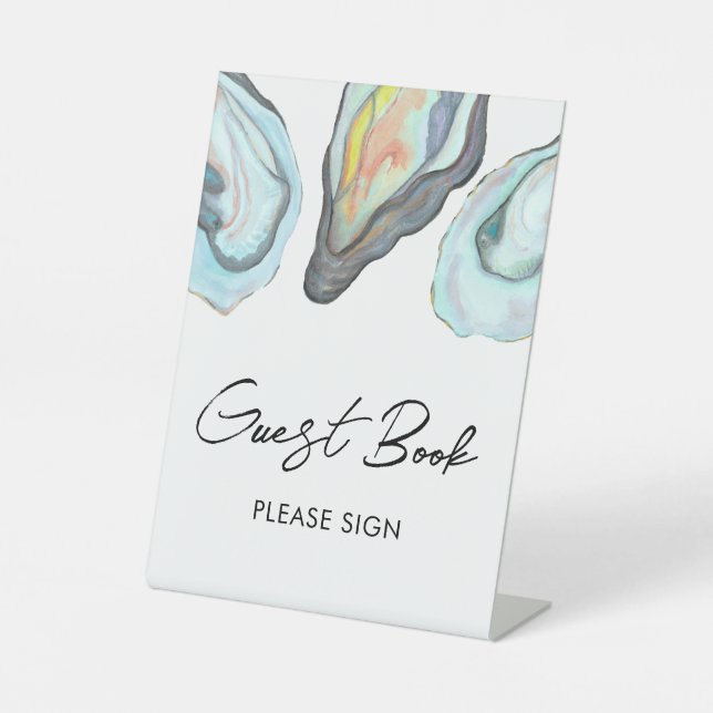 Signe De Table Oyster Bar Coastal Guest Book Tabletop (Recto)