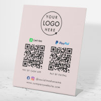 Paiement électronique | Cash App Paypal rose QR Co