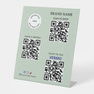 Signe De Table Paiement Logo de l'entreprise, site Web Tout en