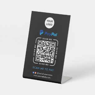 Signe De Table Paiement par code QR Paypal Scannez pour payer l