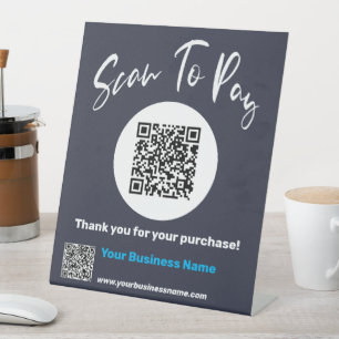 Signe De Table Paiement personnalisé moderne pour entreprise