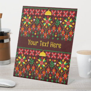 Signe De Table Palestine Tatreez Broderie traditionnelle