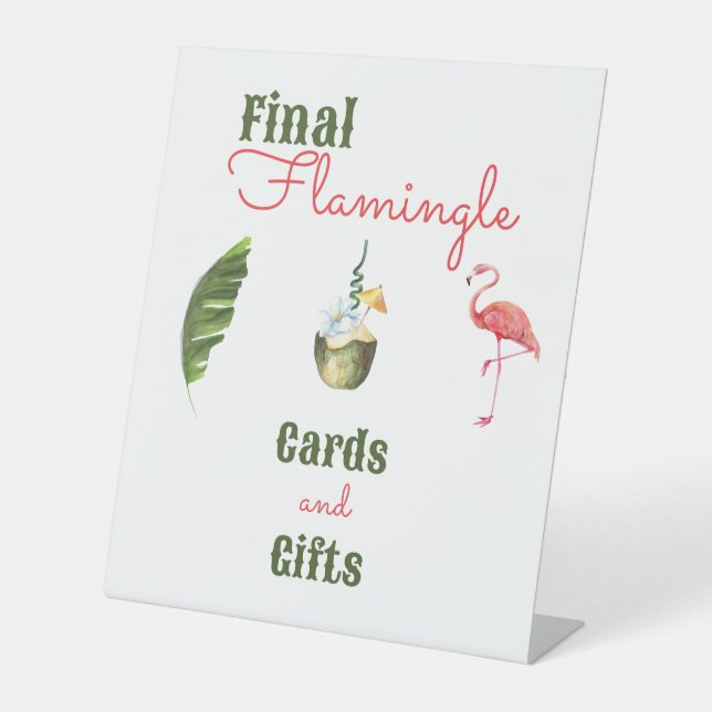 Signe De Table Palm Springs Dernière Flamingle Bachelorette Party (Recto)
