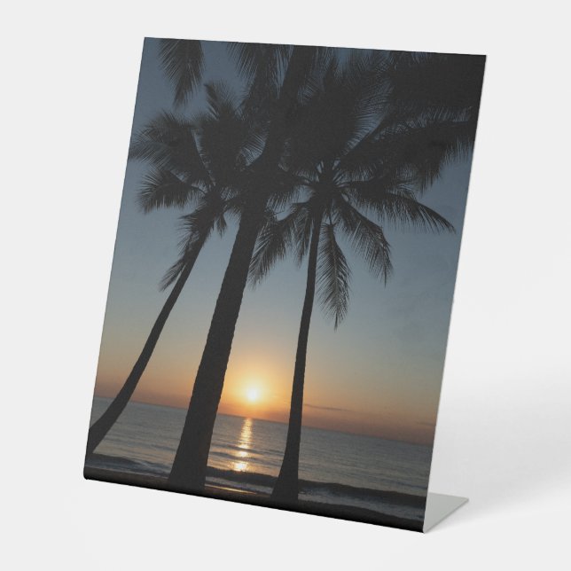 Signe De Table Palm Sunrise Décor Sign – Coastal Morning (Recto)
