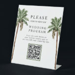 Signe De Table Palm Tree Tropical Island Code QR Programme de mar<br><div class="desc">Palm Tree Tropical Island Minimal Beach Wedding QR code Wedding Programme de Mariage Piéton Sign Vous pouvez modifier/personnaliser le Modèle entier. Si vous avez besoin d'aide ou de produits correspondants,  veuillez me contacter. Je suis heureux de créer les plus beaux produits personnalisés pour vous!</div>