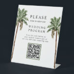 Signe De Table Palm Tree Tropical Island Code QR Programme de mar<br><div class="desc">Palm Tree Tropical Island Minimal Beach Wedding QR code Wedding Programme de Mariage Piéton Sign Vous pouvez modifier/personnaliser le Modèle entier. Si vous avez besoin d'aide ou de produits correspondants,  veuillez me contacter. Je suis heureux de créer les plus beaux produits personnalisés pour vous!</div>
