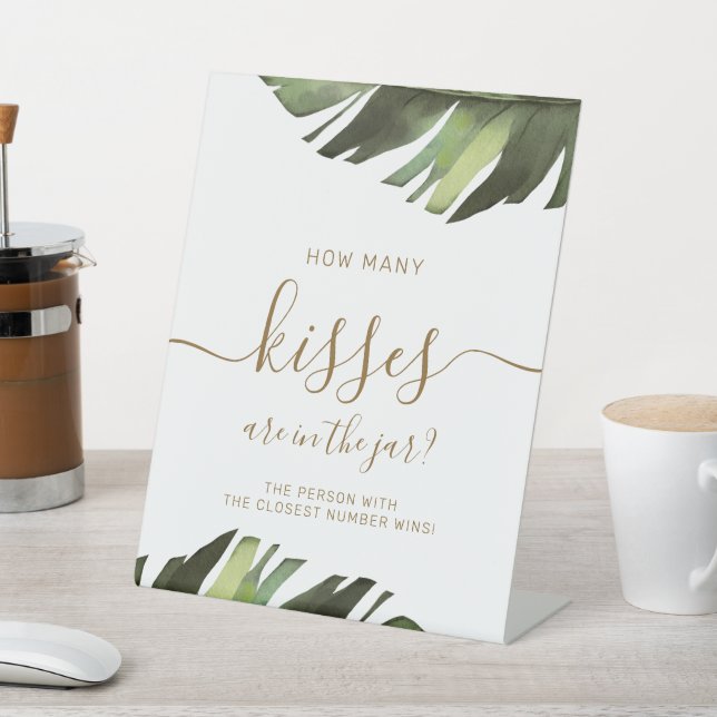 Signe De Table Palm Tropical Combien De Baisers Se Trouvent Dans  (In SItu)