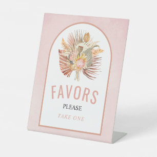 Signe De Table Palmier séché pampas herbe doux mariage rose Faveu