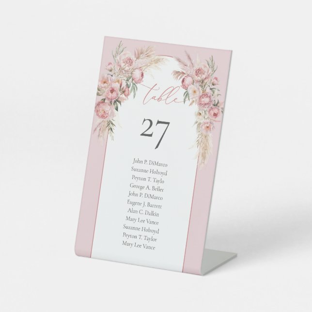 Signe De Table Pampas boho arche chic pampas eucalyptus (Recto)