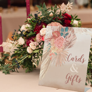 Signe De Table Pampas Grass Terracotta Boho Chic Wedding Party