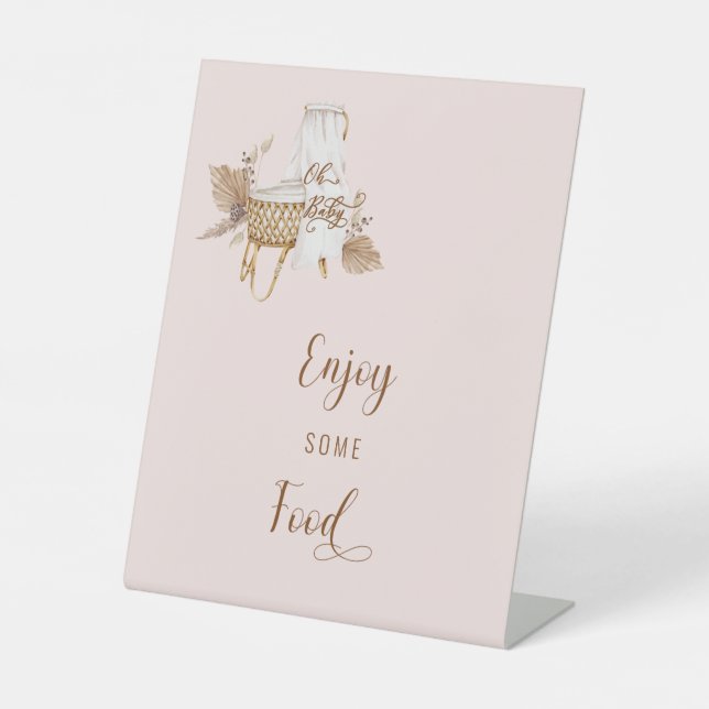 Signe De Table Pampas Rose Grass Oh Baby Food (Recto)