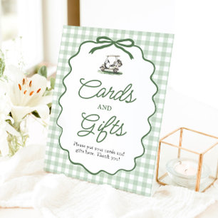 Signe De Table Pancarte de cartes et cadeaux de golf à nœud papil