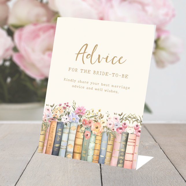 Signe De Table Pancarte de conseils de mariage bohème (Boho Bridal Advice Sign
)