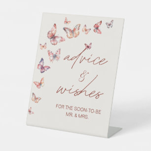 Signe De Table Pancarte de conseils et vœux de fiançailles Bohème